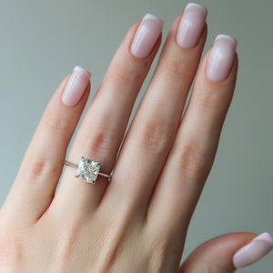 The Claire Set With A 1 Carat Cushion Lab Diamond