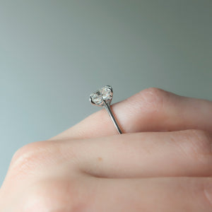 The Claire Set With A 1 Carat Cushion Lab Diamond