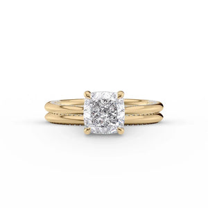 The Claire Set With A 3.5 Carat Cushion Moissanite