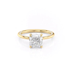 The Claire Set With A 4 Carat Cushion Moissanite