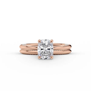 The Claire Set With A 3 Carat Elongated Cushion Lab Diamond