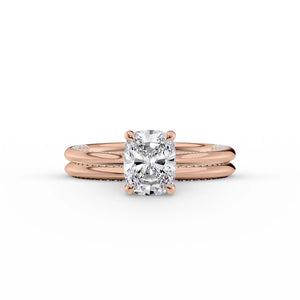 The Claire Set With A 1 Carat Elongated Cushion Moissanite
