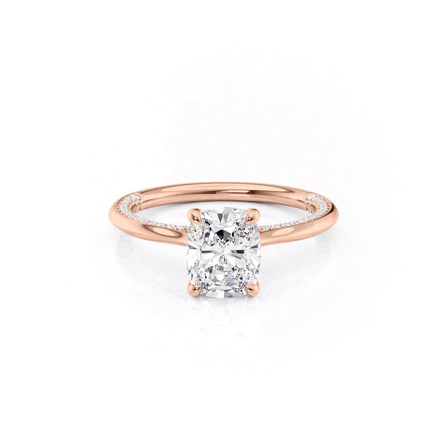 The Claire Set With A 1 Carat Elongated Cushion Moissanite