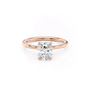 The Claire Set With A 4.5 Carat Elongated Cushion Moissanite