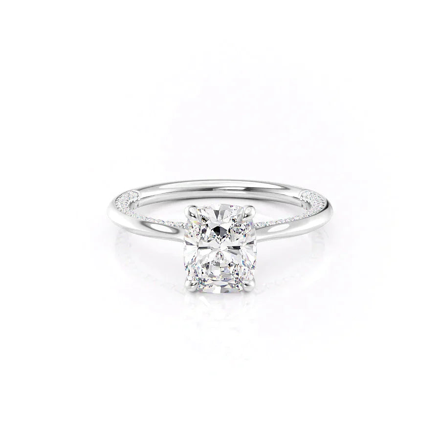 The Claire Set With A 2 Carat Elongated Cushion Lab Diamond