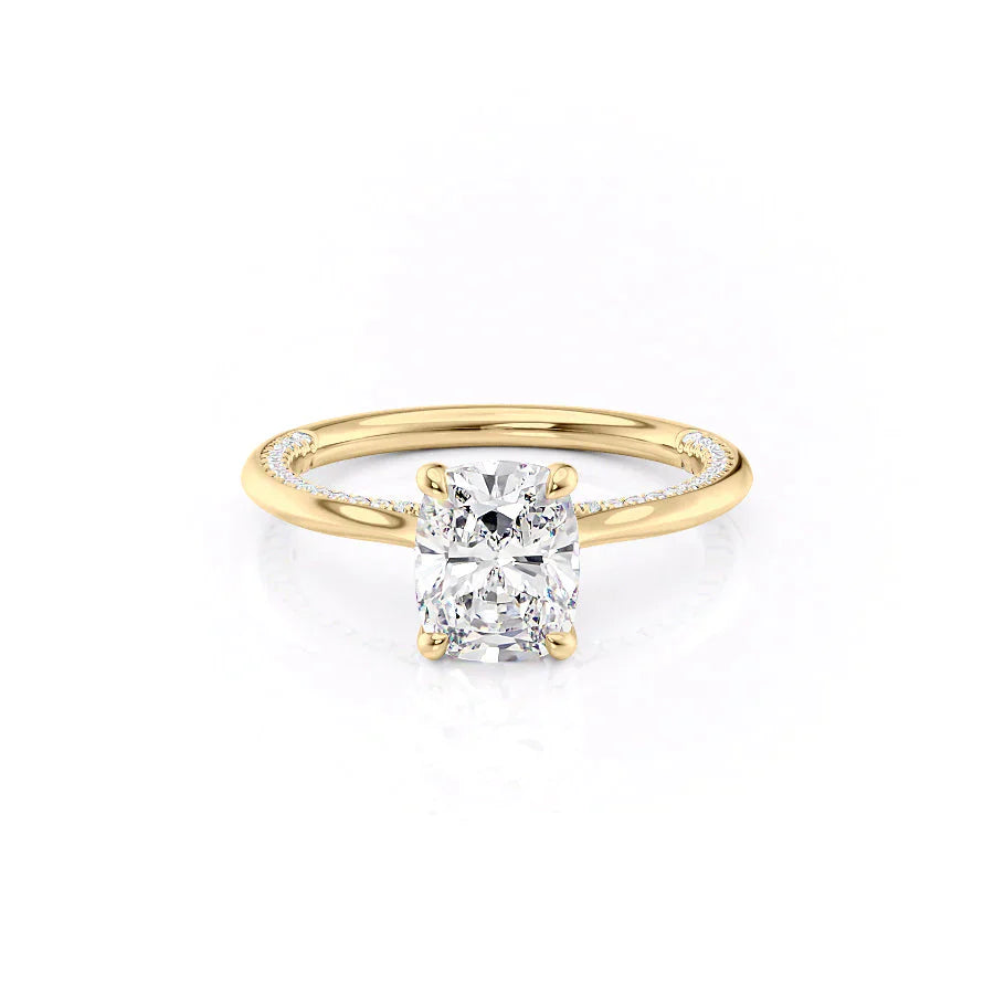 The Claire Set With A 1 Carat Elongated Cushion Moissanite