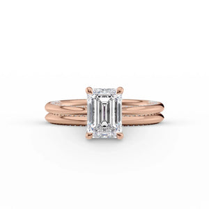 The Claire Set With A 1.5 Carat Emerald Moissanite