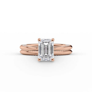 The Claire Set With A 2.5 Carat Emerald Moissanite