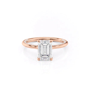 The Claire Set With A 4 Carat Emerald Moissanite