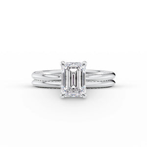 The Claire Set With A Emerald Moissanite
