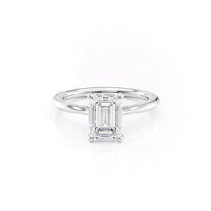 The Claire Set With A 2 Carat Emerald Moissanite