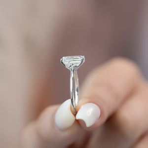The Claire Set With A Emerald Moissanite