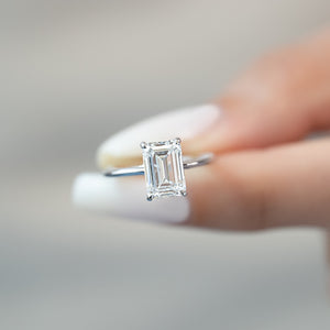 The Claire Set With A 2 Carat Emerald Lab Diamond