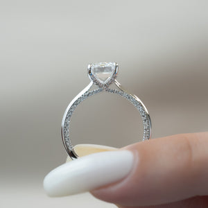 The Claire Set With A Emerald Moissanite