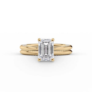 The Claire Set With A 3 Carat Emerald Lab Diamond
