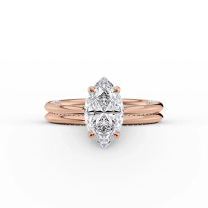 The Claire Set With A 2.5 Carat Marquise Moissanite
