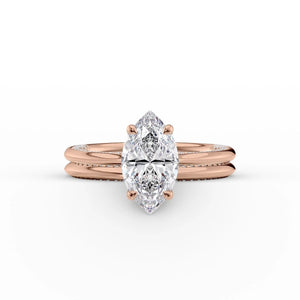 The Claire Set With A 2 Carat Marquise Lab Diamond