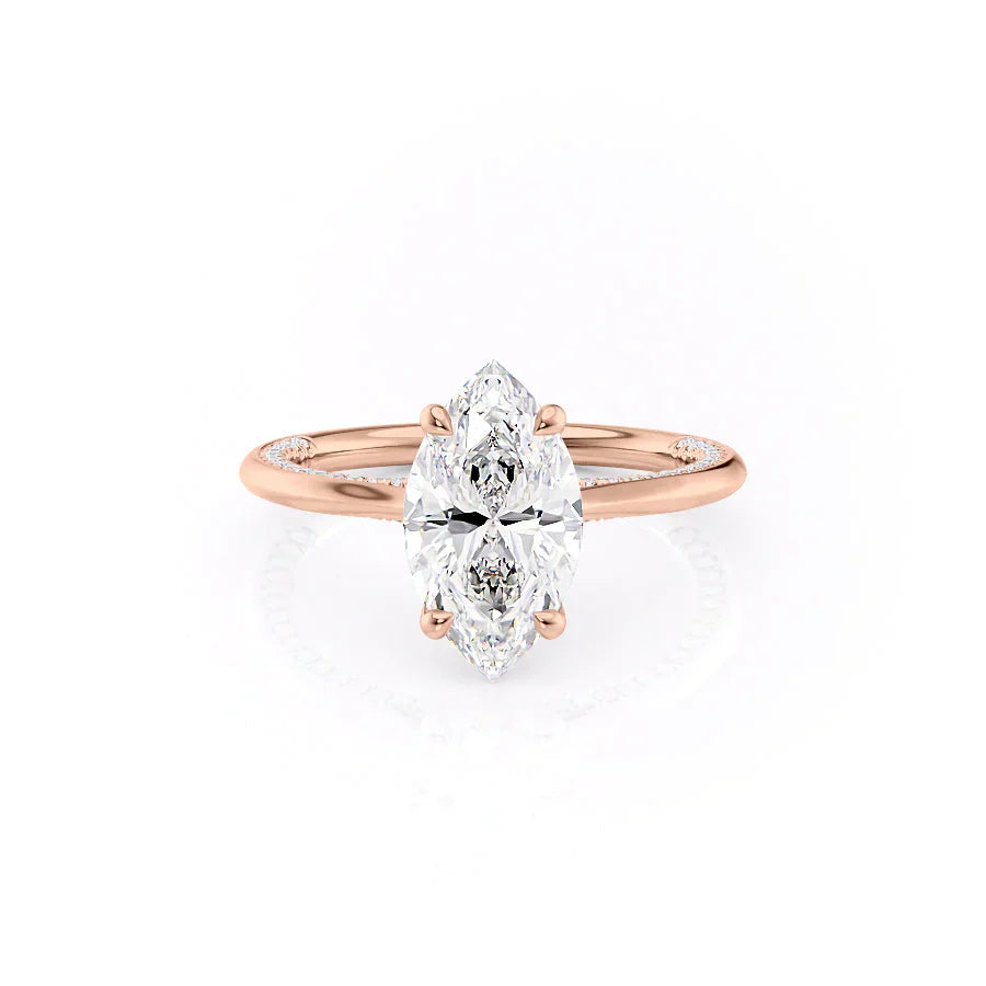 The Claire Set With A 1.5 Carat Marquise Moissanite