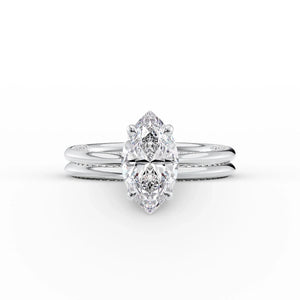 The Claire Set With A 1.5 Carat Marquise Lab Diamond