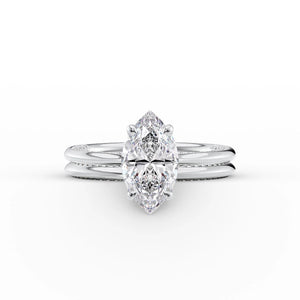 The Claire Set With A 3 Carat Marquise Lab Diamond