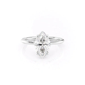 The Claire Set With A 3 Carat Marquise Lab Diamond