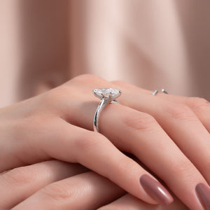 The Claire Set With A 3 Carat Marquise Lab Diamond