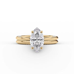 The Claire Set With A 2 Carat Marquise Lab Diamond