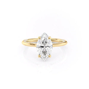 The Claire Set With A 5 Carat Marquise Moissanite