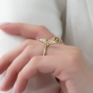 The Claire Set With A 2 Carat Marquise Lab Diamond