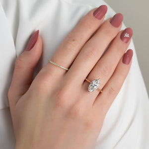 The Claire Set With A Marquise Moissanite