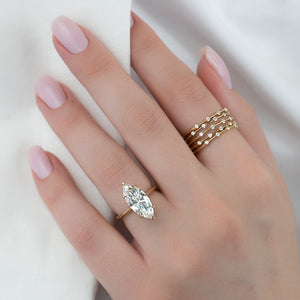 The Claire Set With A Marquise Moissanite