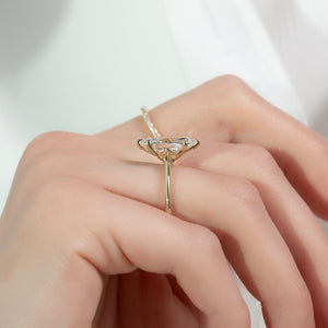 The Claire Set With A 2 Carat Marquise Lab Diamond