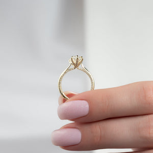 The Claire Set With A Marquise Moissanite