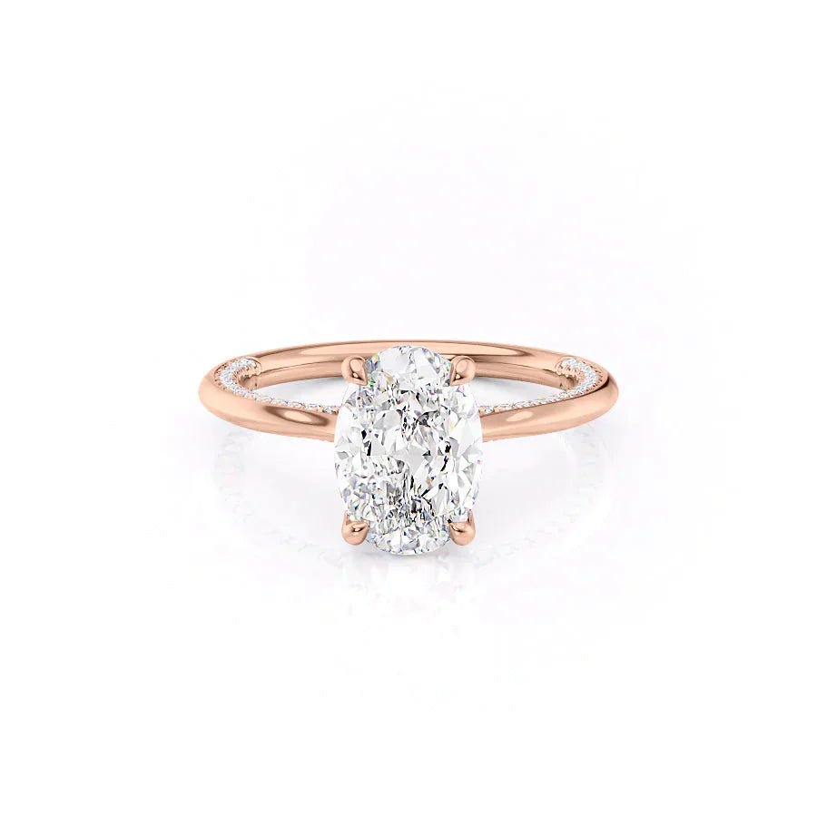 The Claire Set With A 5 Carat Oval Moissanite
