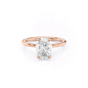 The Claire Set With A 5 Carat Oval Moissanite