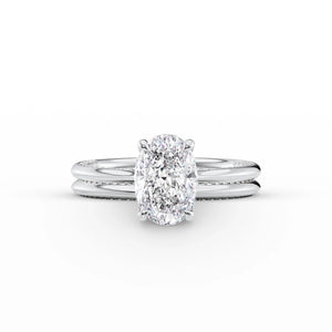 The Claire Set With A 3 Carat Oval Lab Diamond