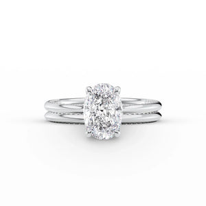 The Claire Set With A 1.5 Carat Oval Moissanite