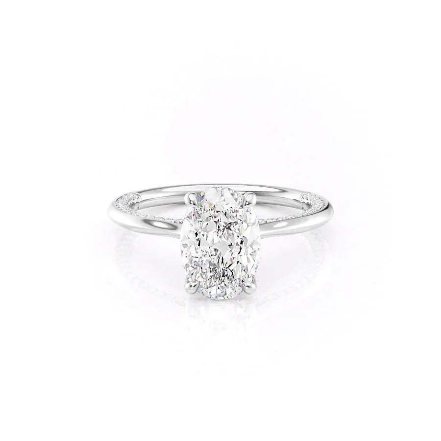 The Claire Set With A 1 Carat Oval Moissanite