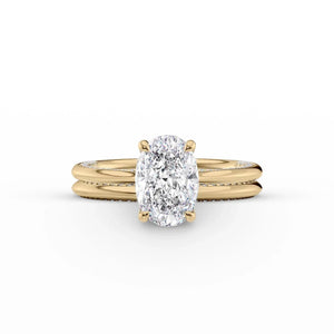 The Claire Set With A 2.5 Carat Oval Lab Diamond
