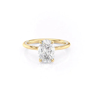 The Claire Set With A 1.5 Carat Oval Moissanite