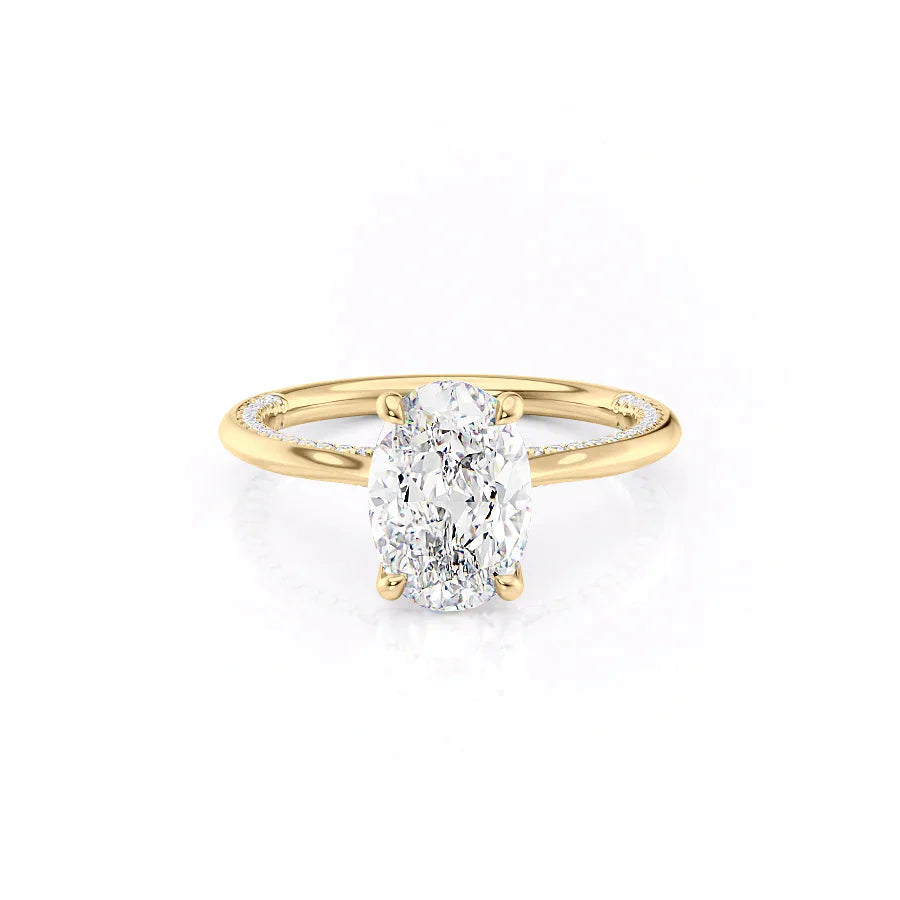 The Claire Set With A 2.5 Carat Oval Lab Diamond