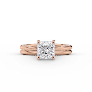 The Claire Set With A 1.5 Carat Princess Moissanite