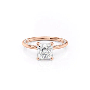 The Claire Set With A 2.5 Carat Princess Lab Diamond