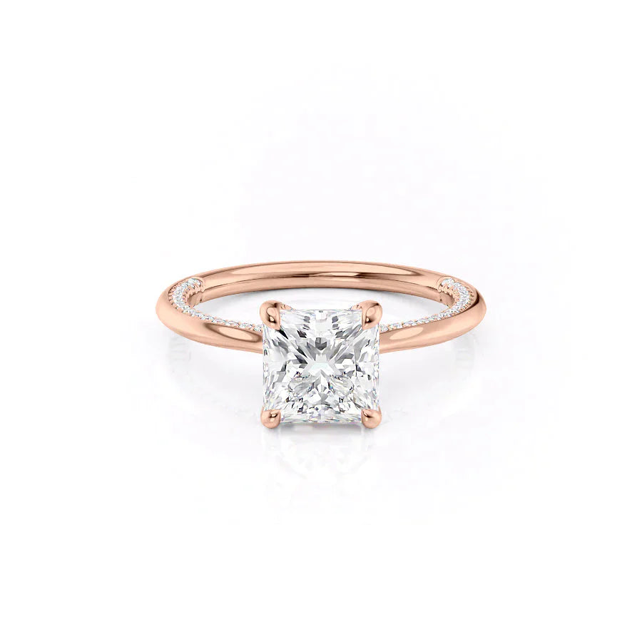The Claire Set With A 3 Carat Princess Moissanite