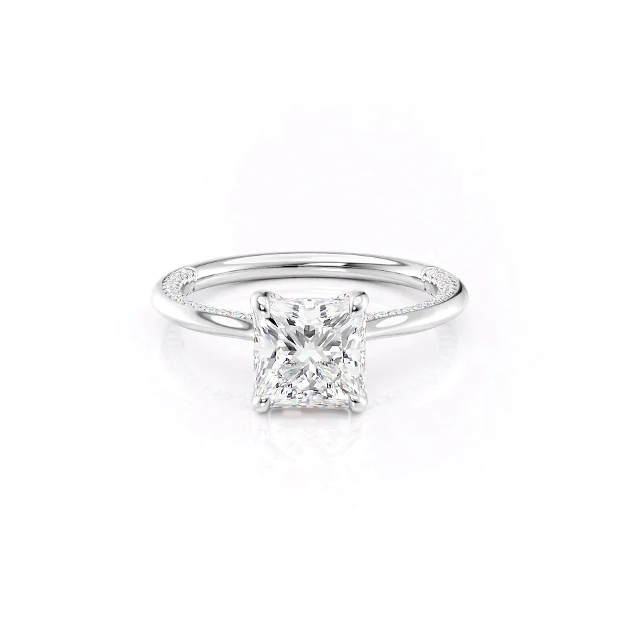 The Claire Set With A 1.5 Carat Princess Moissanite