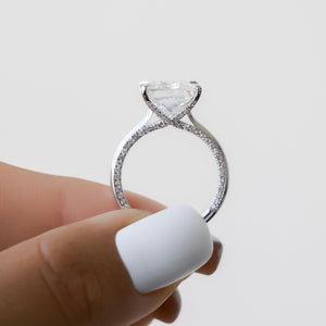 The Claire Set With A 2.5 Carat Princess Lab Diamond