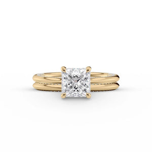 The Claire Set With A 3 Carat Princess Lab Diamond