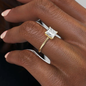 The Claire Set With A 1.5 Carat Princess Moissanite