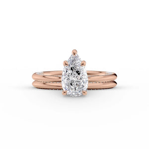 The Claire Set With A Pear Moissanite