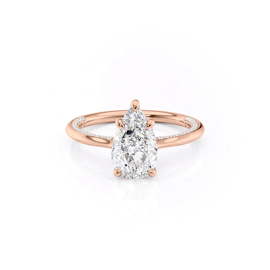 The Claire Set With A 3.5 Carat Pear Moissanite